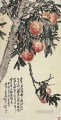 Wu cangshuo melocotonero tinta china antigua